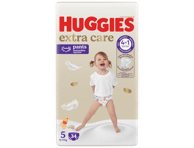 Sausk. HUGGIES EXTRA CARE S5, 12–, 34 vnt., 17 kg