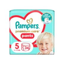 Sausk.-keln., PAMPERS PREM. 5, 12-,34vnt., 17 kg