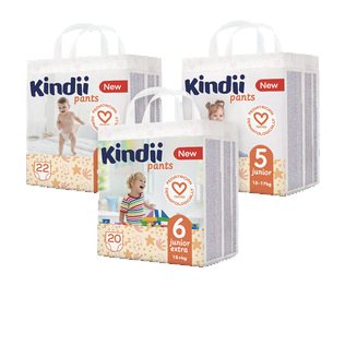 Sauskel.-kelnaitės KINDII (3 dyd.), /pak., 22 vnt./pak., 20 vnt