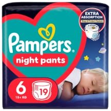Sauskel PAMPERS NIGHT PANTS VP S6, 19 vnt