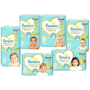 Sauskelnėms PAMPERS PREMIUM CARE (7 dydžių), 23–/pak., 72 vnt