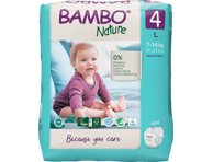 Sauskelnės BAMBO NATURE 4 (7-), 24 vnt., 14 kg