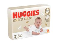 Sauskelnės HUGGIES EXTRA CARE 3, 6-, 72 vnt., 10 kg