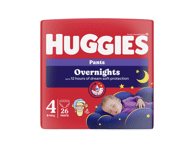 Sauskelnės HUGGIES OVERNIGHTS S4, 26 vnt., 26 vnt