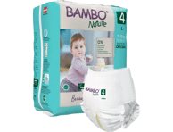 Sauskelnės-kelnaitės BAMBO NATURE PANTS 4, 7-, 20 vnt., 12 kg