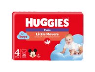 Sauskelnės-kelnaitės HUGGIES PANTS 4 LITTLE MOVERS, 9-, 36 vnt., 14 kg