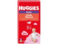 Sauskelnės-kelnaitės HUGGIES PANTS 5 mergaitėms (12-), 48 vnt., 17 kg