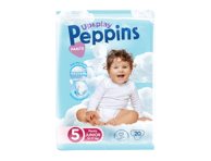 Sauskelnės-kelnaitės PEPPINS UP & PLAY 5, 12-, 20 vnt., 14 kg