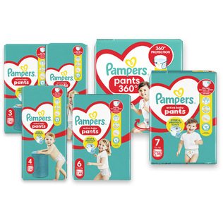 Sauskelnės PAMPERS PANTS (6 dydžių), 32–/pak., 62 vnt