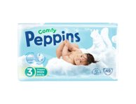Sauskelnės PEPPINS COMFY 3, 6-, 49 vnt., 10 kg