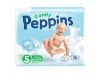 Sauskelnės PEPPINS COMFY 5, 11-, 35 vnt., 16 kg