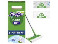 Sausos ir šlapios (3vnt.) grindų šluostės su šluota SWIFFER, rinkinys, 8 vnt