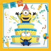 Servetėlės ​​„Minions“ 20vnt, 33 x 33 cm