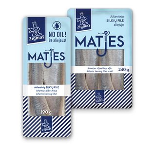 Silk.filė ZIGMAS MATES aliej., arba be aliej., 190 g, 240 g