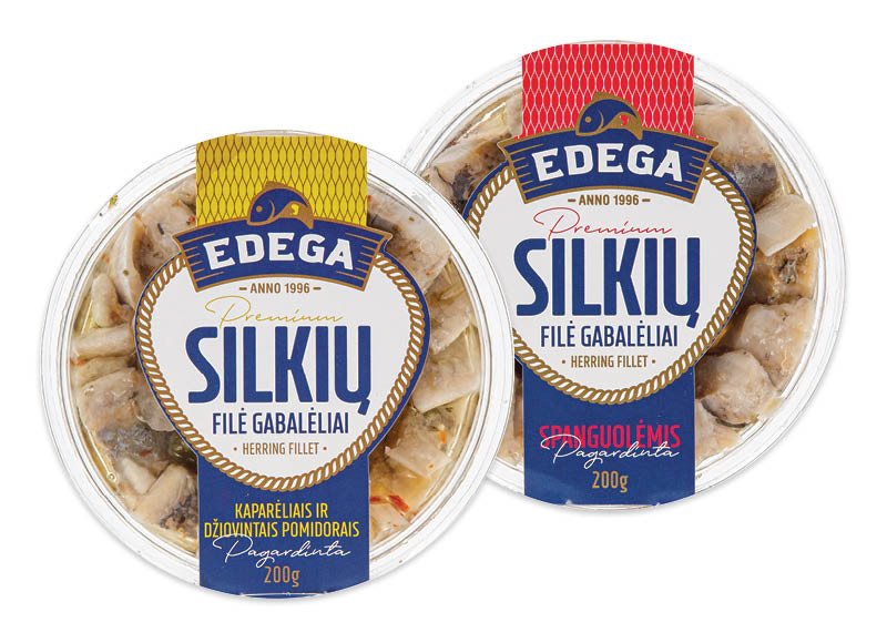 Silkių filė EDEGA gabaliukais, 200 g