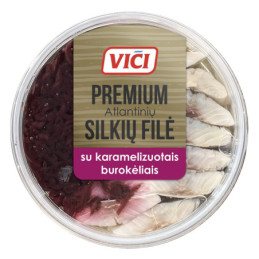 Silkių filė gab.su karamelizuotais burokėliais aliejuje VIČI, 210 g