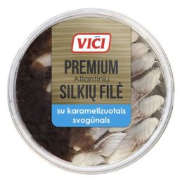 Silkių filė gab.su karamelizuotais svogūnais aliejuje VIČI, 210 g