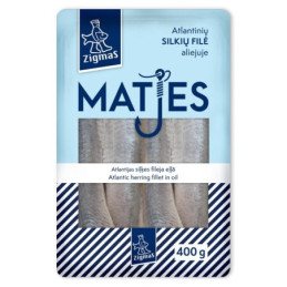 Silkių filė ZIGMAS, MATES, aliejuje, 400 g
