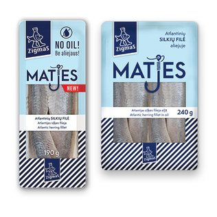 Silkių filė ZIGMAS MATES be aliejaus, arba su aliejumi, 240 g, 190 g