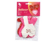 Širdelės formos balionai ELEMENTS SENSE, 10 vnt., 10 vnt., 25 cm