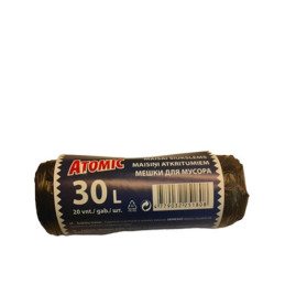 Šiukšlių maišai, ATOMIC, HDPE 30Lx, 20 vnt