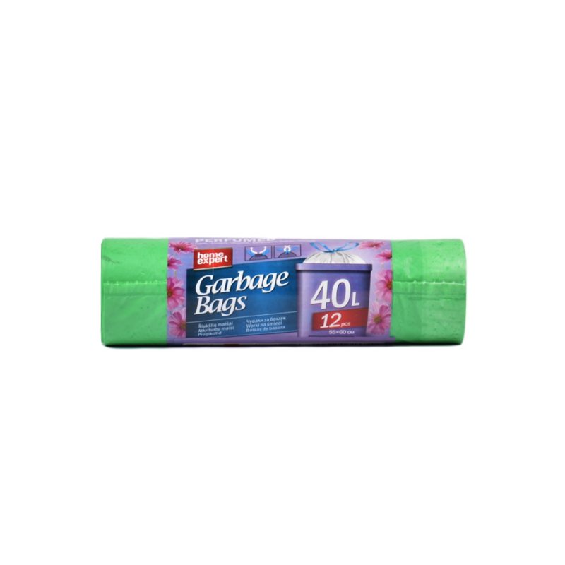 Šiukšlių maišai HOME EXPERT, 12 vnt, 40 l