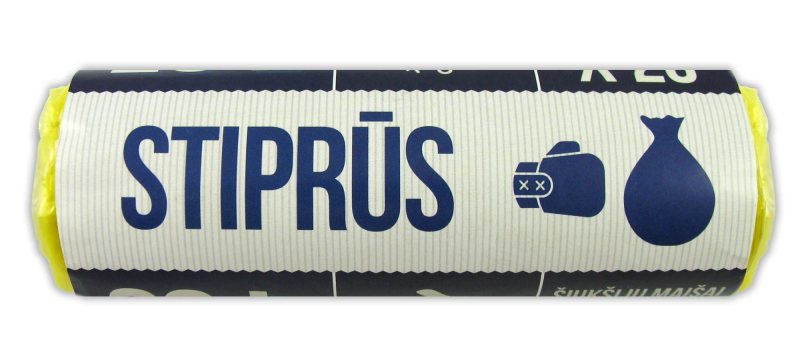 Šiukšlių maišai SKUBIS STIPRŪS, geltonos sp., 8 mikr., 20 vnt., 20 l