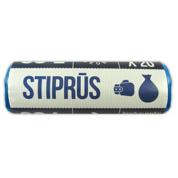 Šiukšlių maišai SKUBIS STIPRŪS, mėlynos sp., 12 mikr., 20 vnt., 30 l