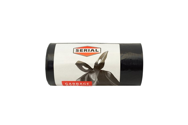 Šiukšlių maišai TRASH PANDA SERIAL, užrišami, juodos sp., 25 mikr., 20 vnt., 35 l
