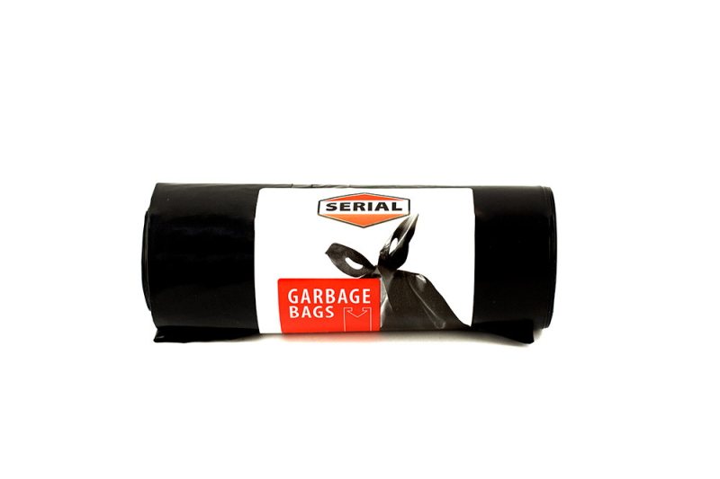 Šiukšlių maišai TRASH PANDA SERIAL, užrišami, juodos sp., 30 mikr., 10 vnt., 75 l
