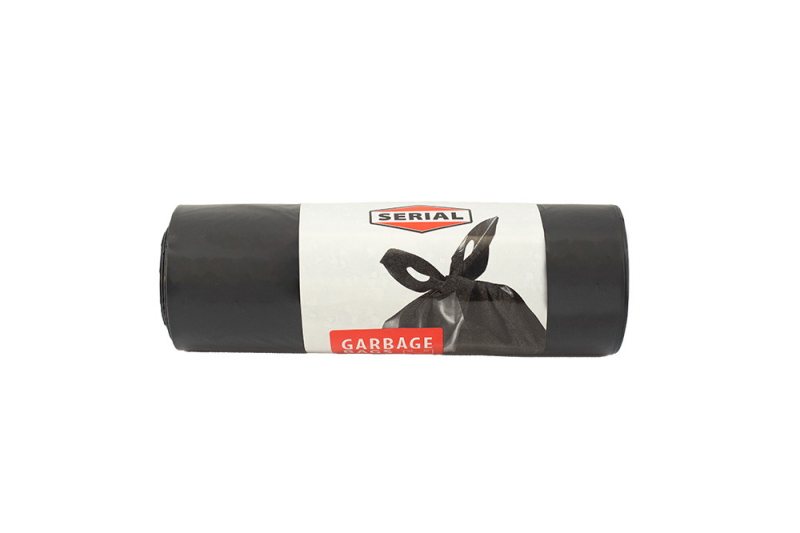 Šiukšlių maišai TRASH PANDA SERIAL, užrišami, juodos sp., 35 mikr., 10 vnt., 100 l