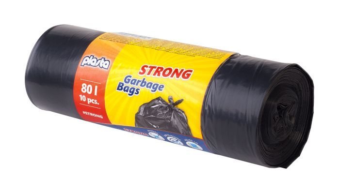 Šiukšlių maišai TRASH PANDA STRONG, juodos sp., 30 mikr., 10 vnt., 80 l