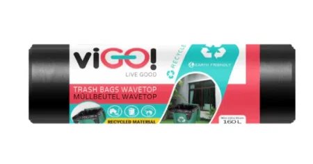Šiukšlių maišai viGO! Užrišami, su auselėmis, 120 l, 10 vnt