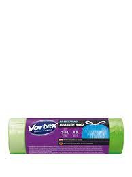 Šiukšlių maišai VORTEX, žalios sp., 15 vnt, 13 mikr, 35 l