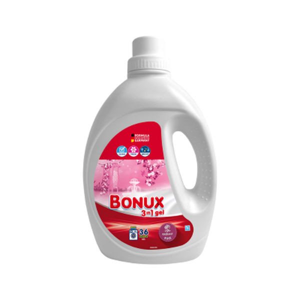 Skalbimo gelis BONUX RADIANT ROSE, 36 skalbimai, 1.8 l