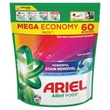 Skalbimo kapsulės ARIEL COLOR, 60 skalb.
