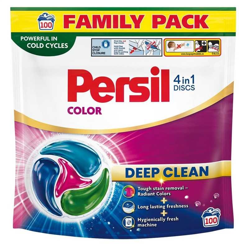 Skalbimo kapsulės PERSIL DISCS Color, 100 vnt