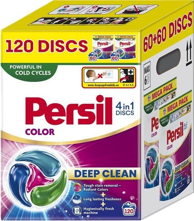 Skalbimo kapsulės PERSIL DISCS Color, 120 skalb.