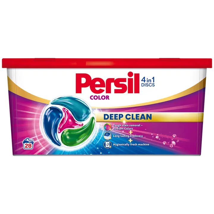 Skalbimo kapsulės PERSIL DISCS Color, 28 vnt