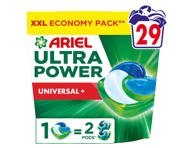 Skalbimo kapsulės Ultra Power Universal+ ARIEL, 29 skalb.