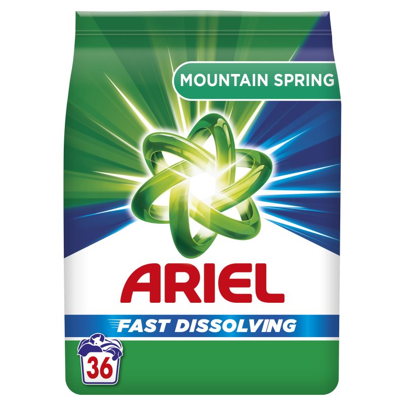 Skalbimo milteliai ARIEL Mountain Spring, 1,98 kg, 36 skalb.
