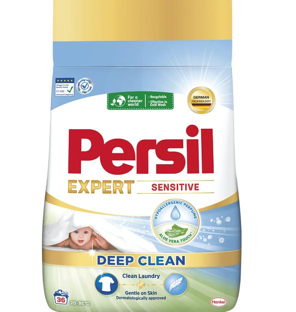 Skalbimo milteliai PERSIL Sensitive, 36 skalbimai, 1.98 kg