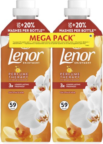 Skalbinių minkštiklis LENOR Gold Orchid & Vanilla, 47 skalbimai, x 2 vnt, 987 ml