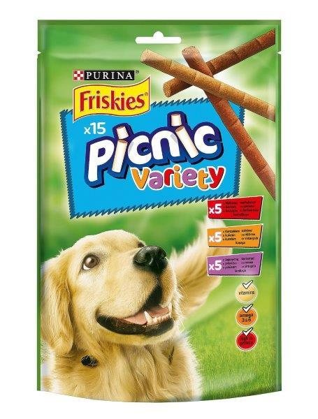 Skanėstai šunims FRISKIES PICNIC VARIETY, su mėsa, 126 g