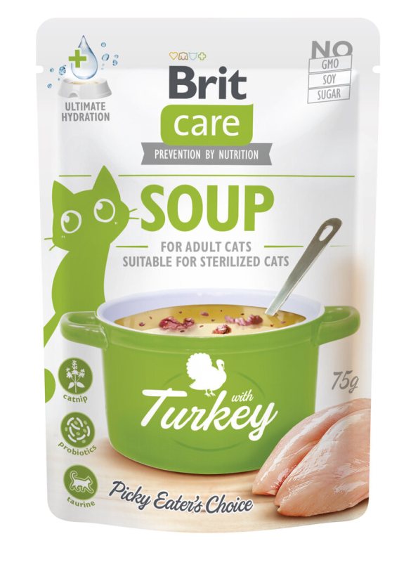 Skanėstas katėms BRIT Cat Soup Turkey, su kalakutiena, 75 g