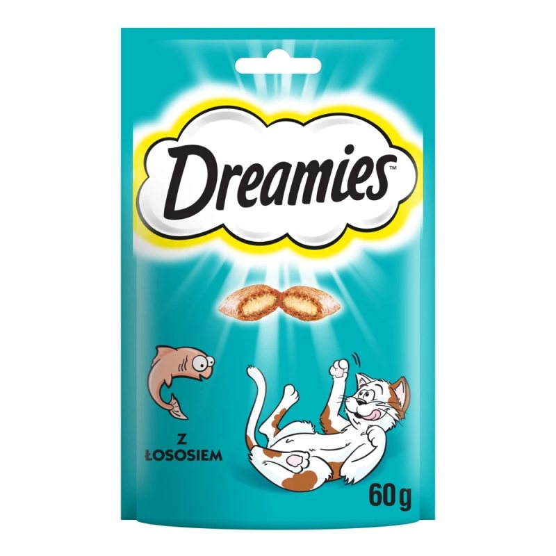 Skanėstas katėms DREAMIES, su lašiša, 60 g