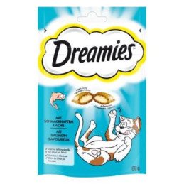 Skanėstas katėms su lašiš. DREAMIES C&T, 60 g