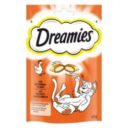 Skanėstas katėms su vištiena DREAMIES C&T, 60 g