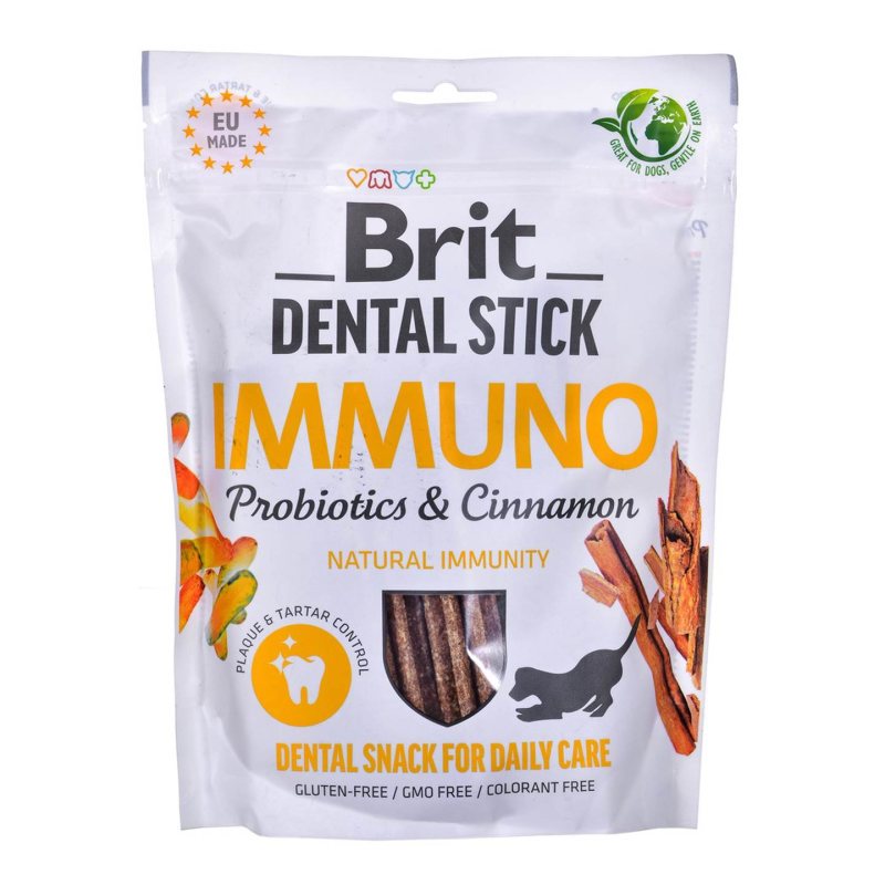 Skanėstas šunims BRIT Dental Stick Mobility, su probiotikais ir cinamonu, 7 vnt