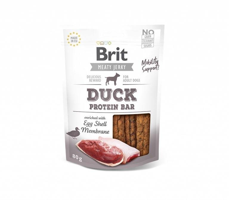 Skanėstas šunims Brit Jerky Duck Protein Bar su antiena ., 80 g